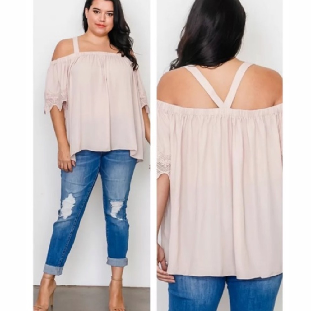 Boutique Blush Boho Off Shoulder Blouse New